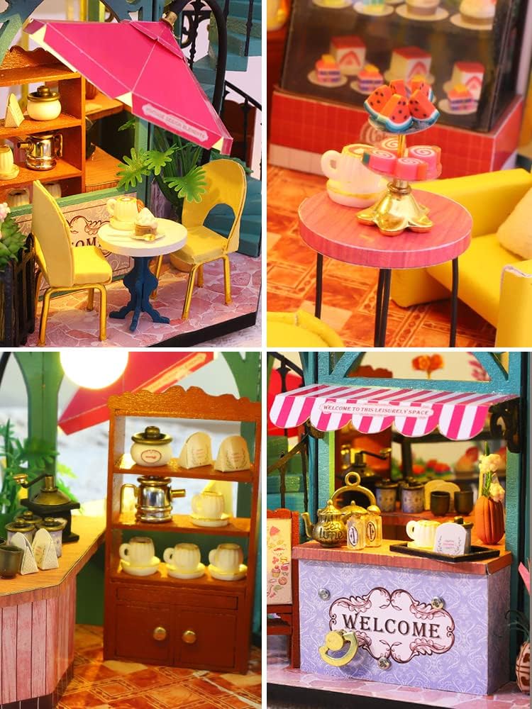 Miniature Wizardi Roombox Kit - Dessert Cafe Dollhouse Kit