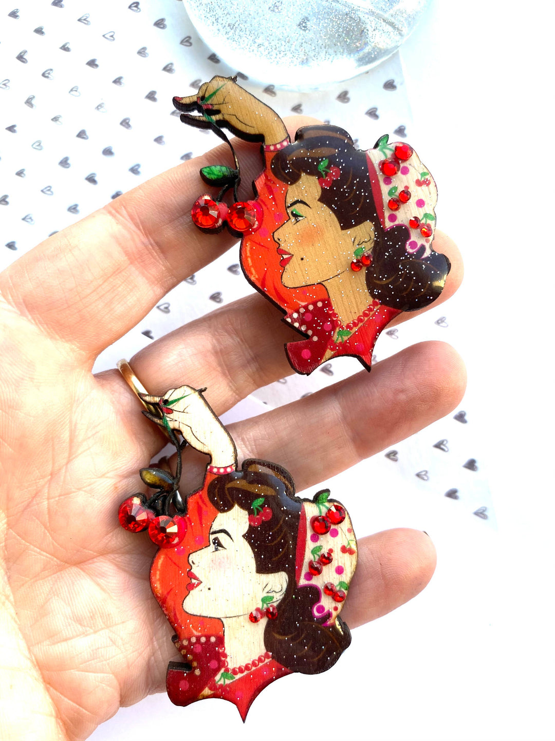 Cherry My Darling Mini Brooch by Rosie Rose Parker