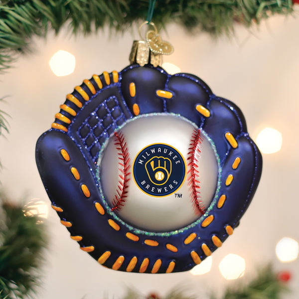 Brewers Baseball Mitt Ornament