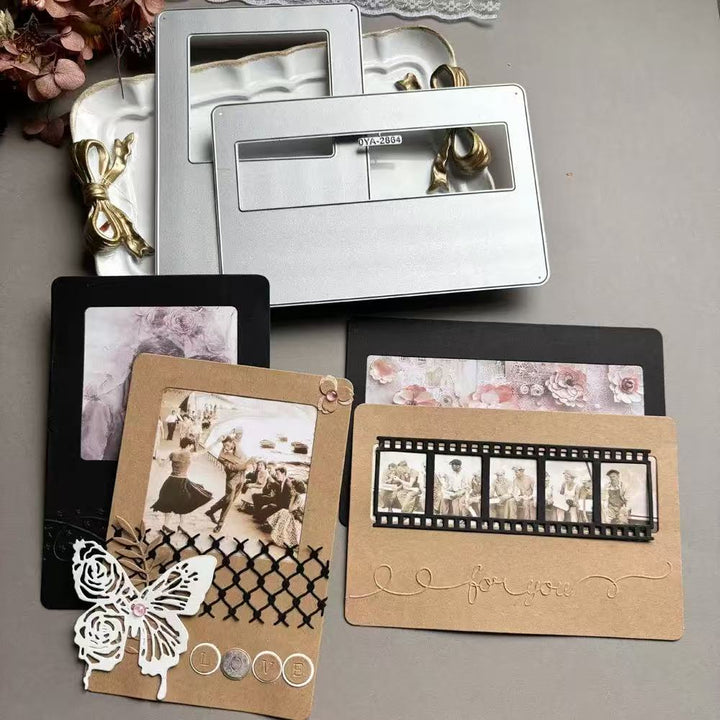 Slim Rectangle Scrapbooking Cutting Die by Wizardi QJ08