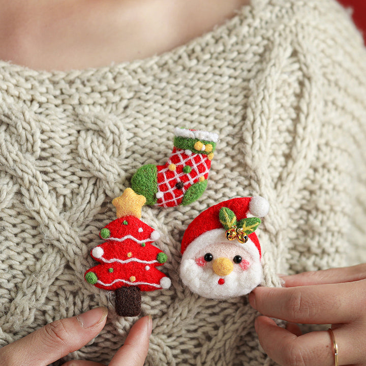 Christmas Needle Felting Kit. Wizardi DIY Wool Craft Kit F07N8-W333