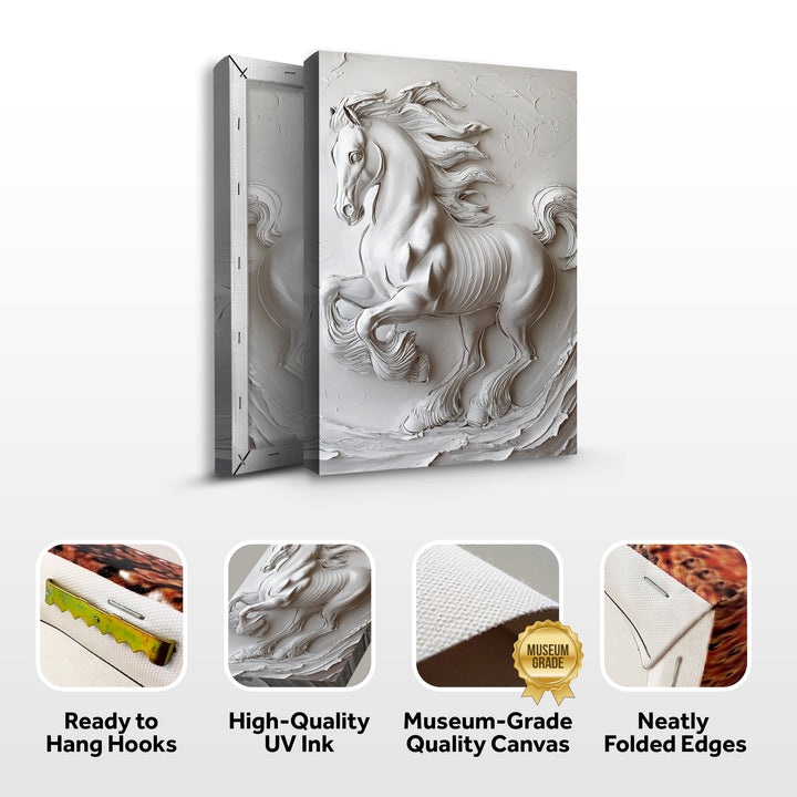 3D Minimalist Horse Wall Art