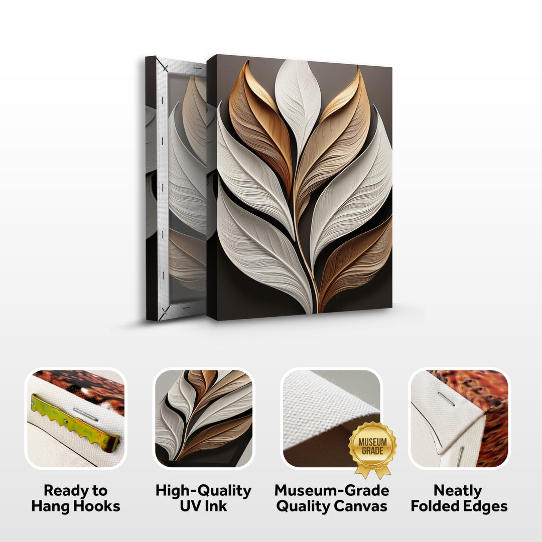 Elegant 3D Leaf Wall Art