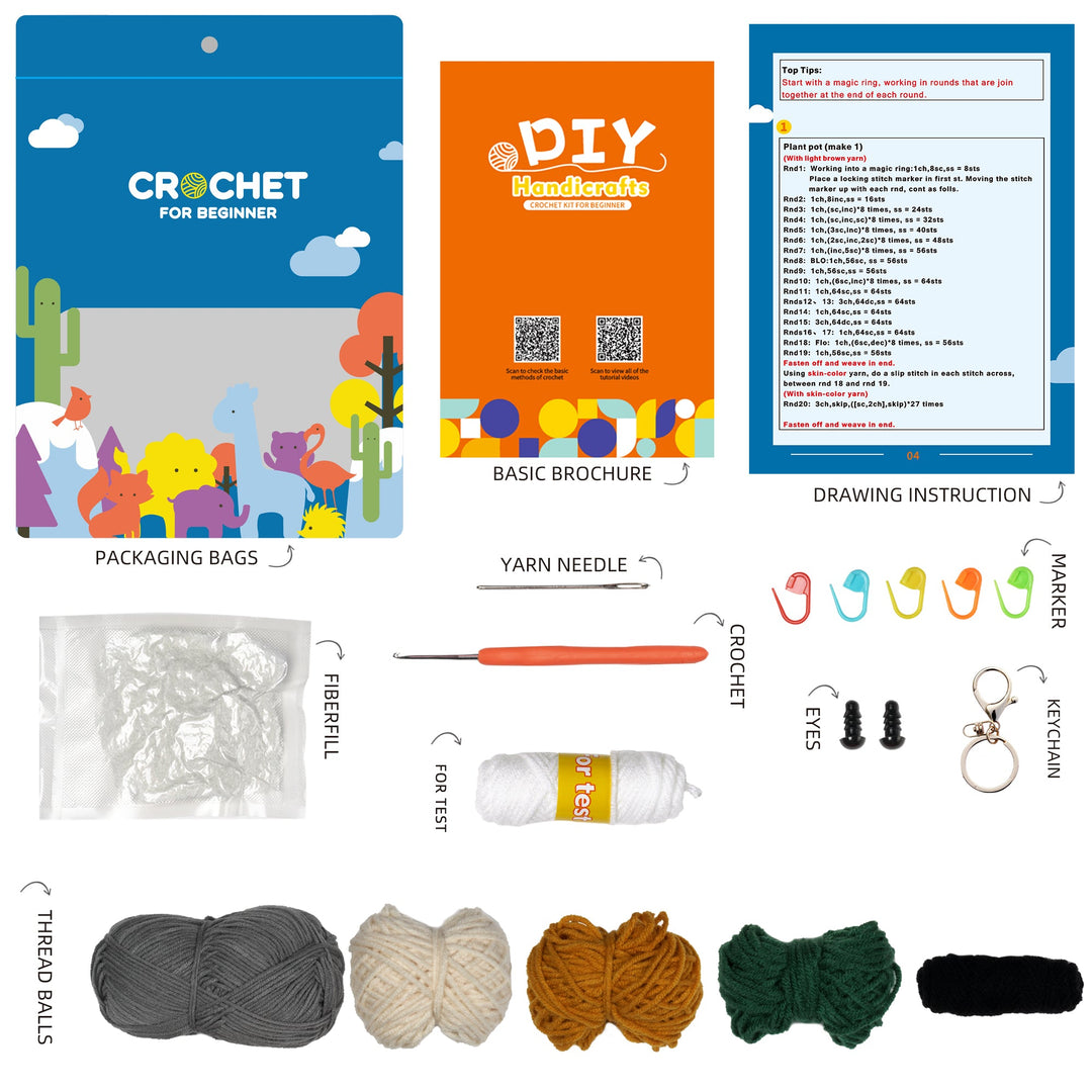 Dog Amigurumi DIY Crochet Kit Wizardi F07N8-M50