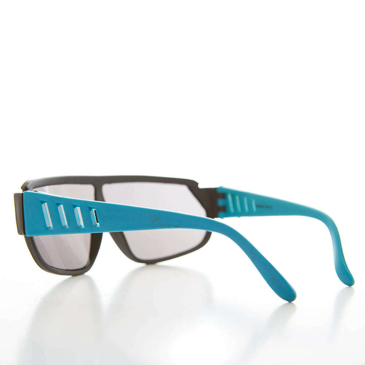 80s Neon Sports Shield Vintage Sunglass - Barney
