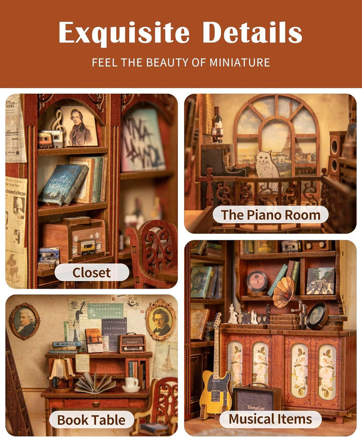 Book Nook Wizardi Miniature - The Secret Rhythm Roombox Kit
