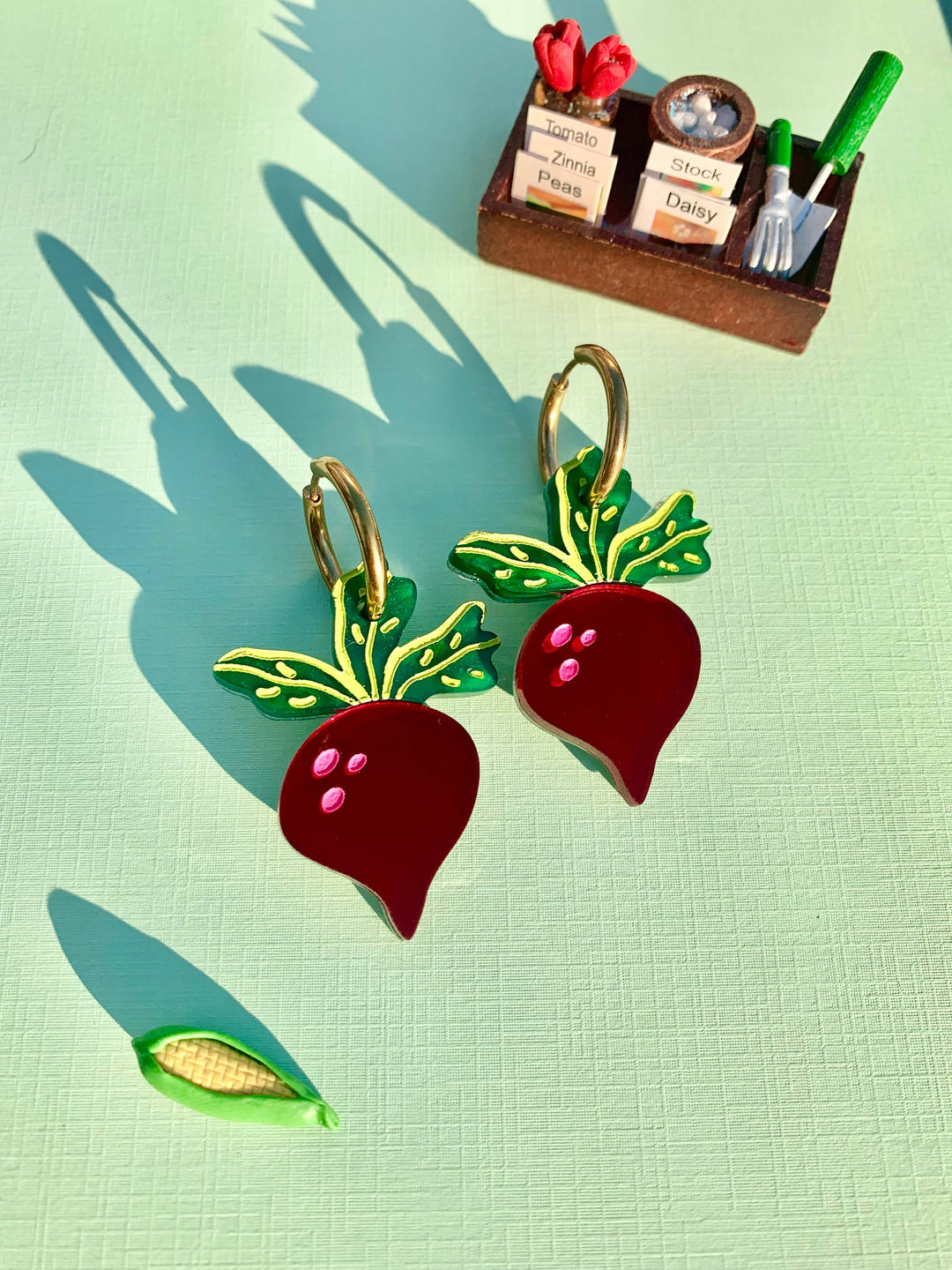 Just Beet It! Acrylic Earrings