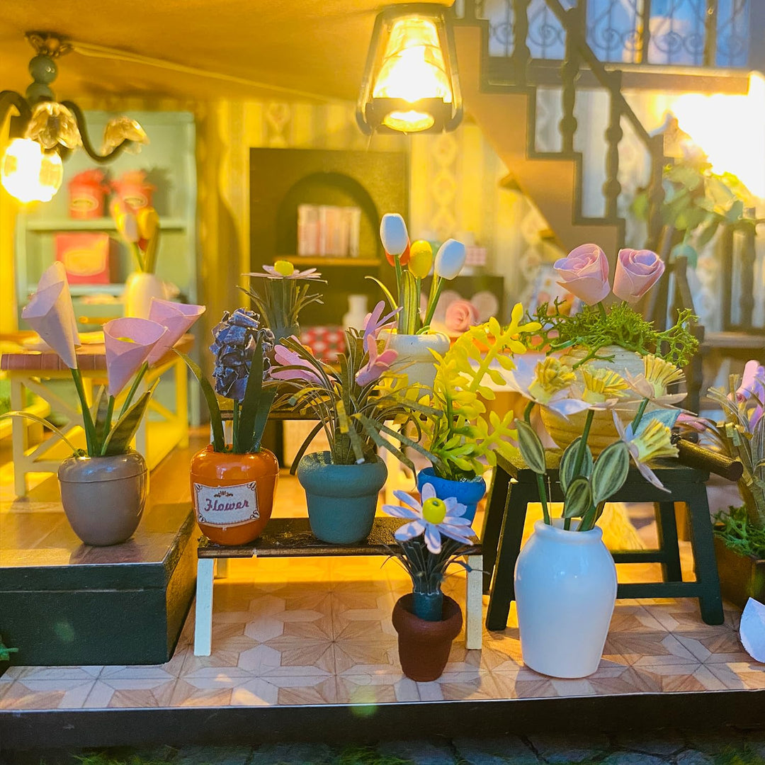 Miniature Wizardi Roombox Kit - Flower Lover Dollhouse Kit