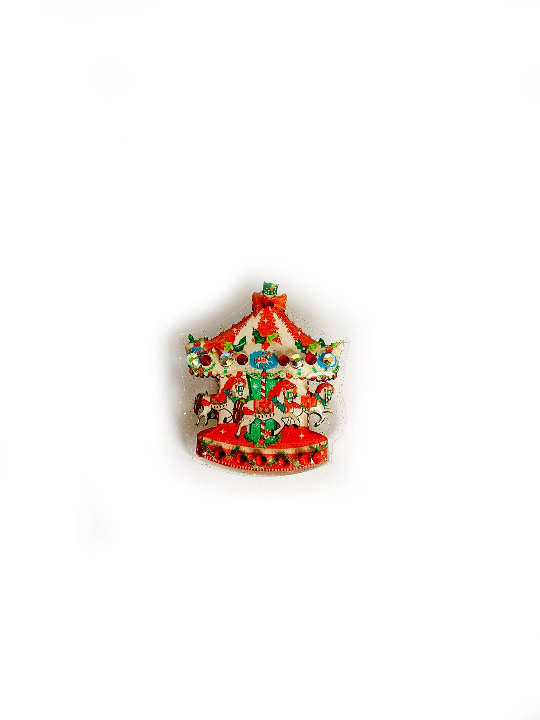 Christmas Carousel Brooch by Rosie Rose Parker