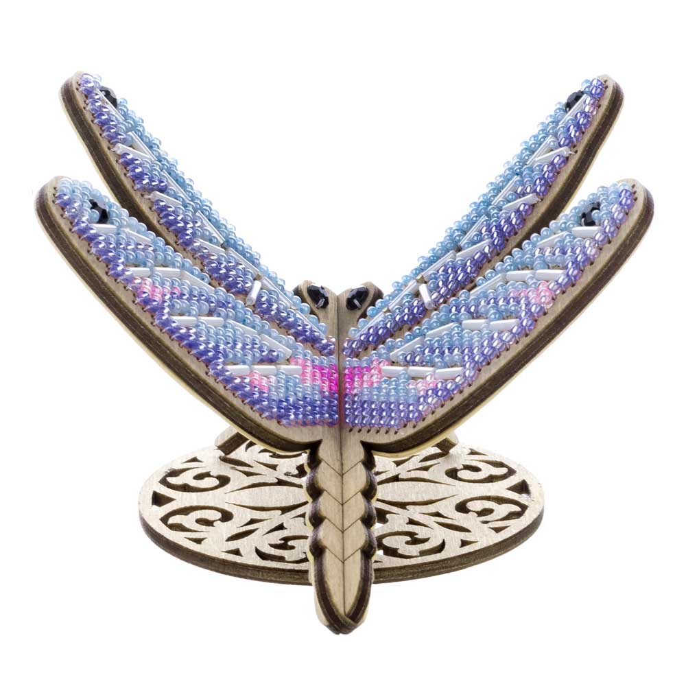 Wooden Bead Embroidery Kit – “Dragonfly” FLK-584