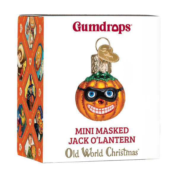 Mini Masked Jack O'lantern Ornament