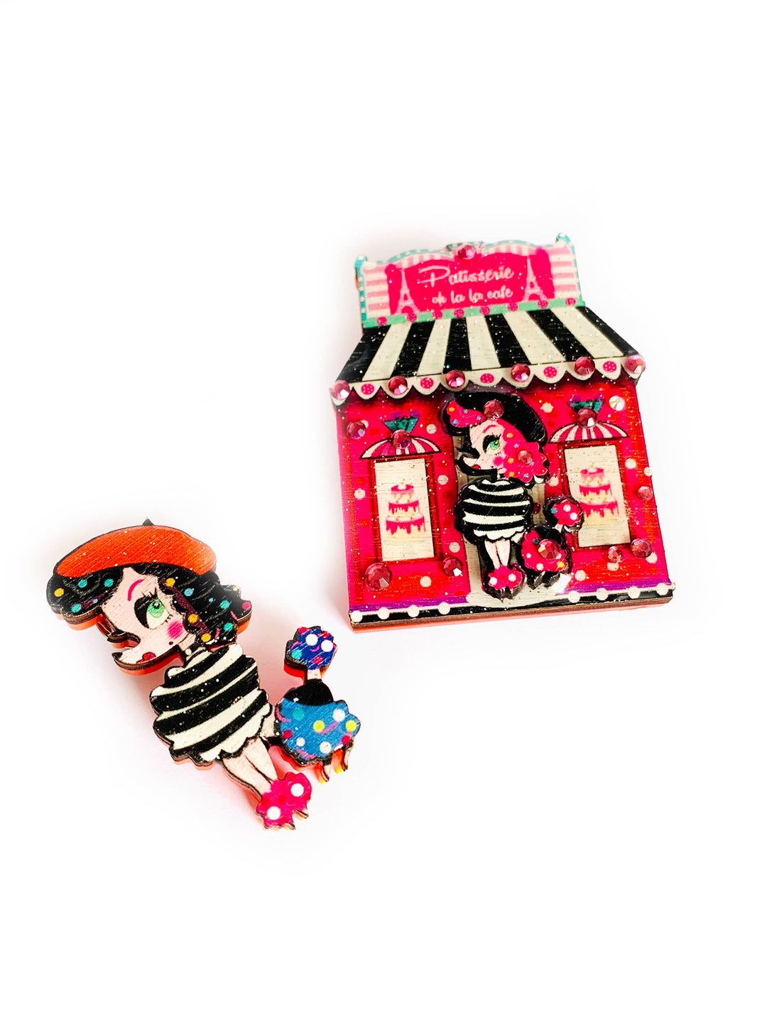 LuLu the Poodle Pattiserie Brooch by Rosie Rose Parker