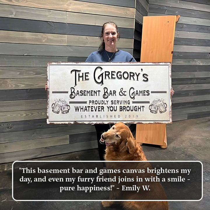 Basement Bar And Lounge Sign X