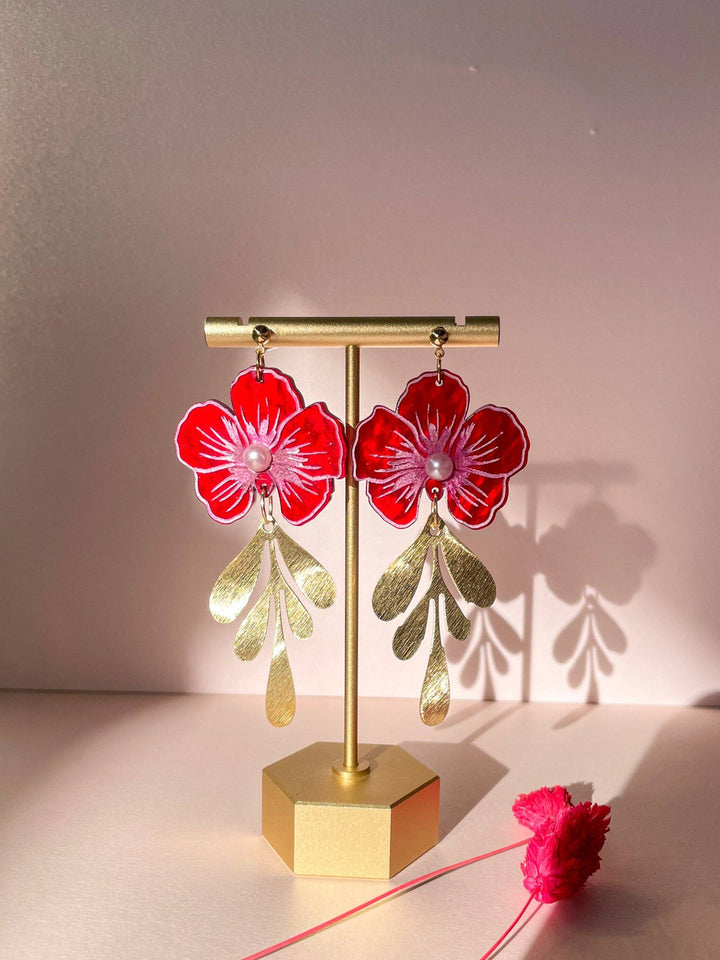 Flower of Luck Acrylic Earrings