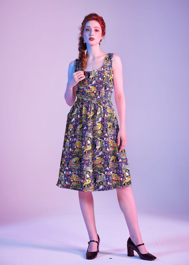 Glow in the Dark Haunted House Fit & Flare Dress
