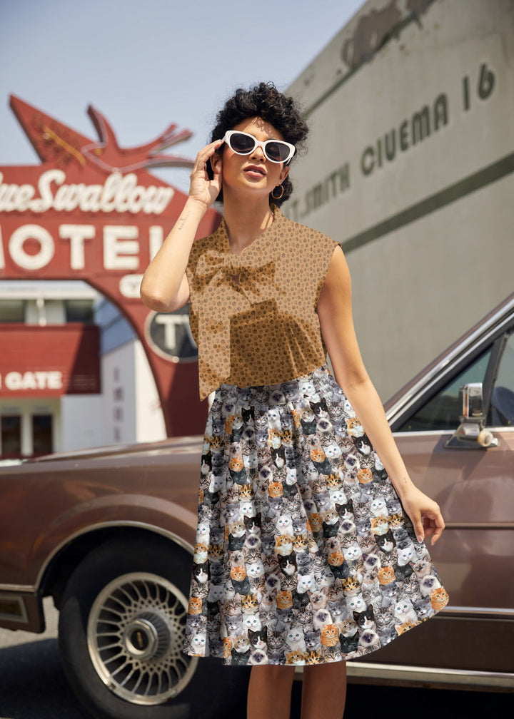 Realistic Cats A-line Skirt