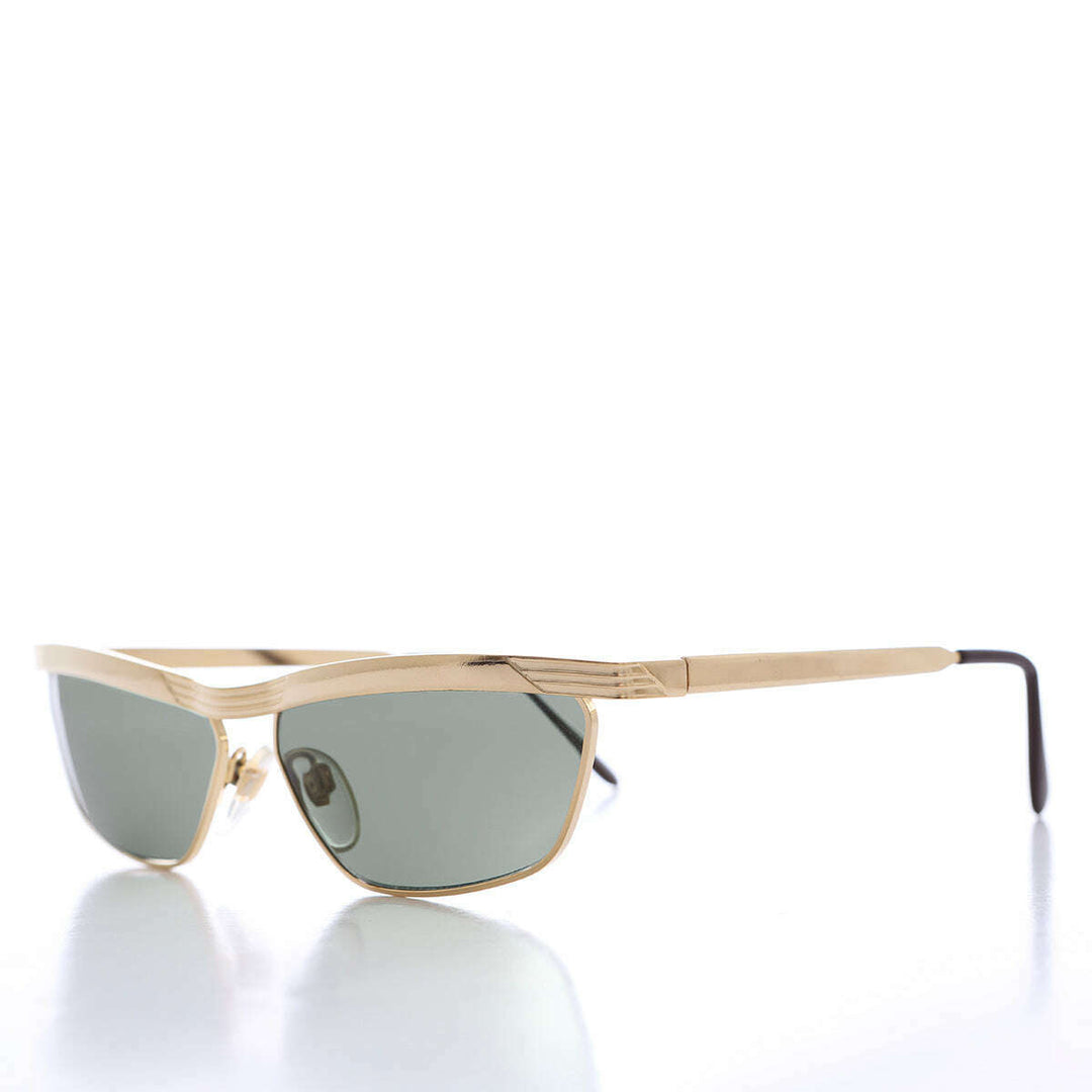 90s Curved Gold Black Frame - Yara