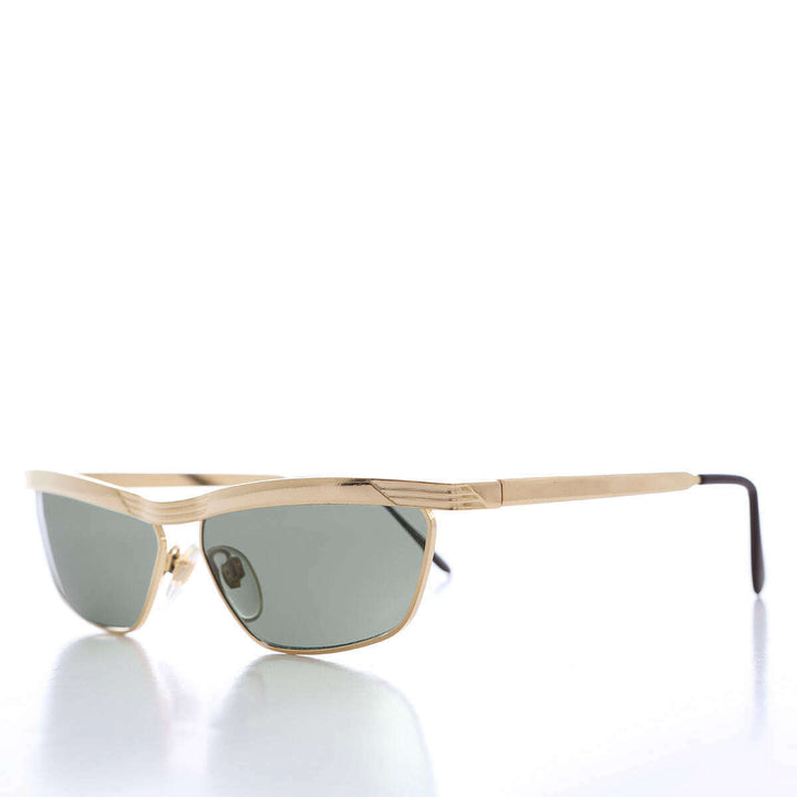90s Curved Gold Black Frame - Yara
