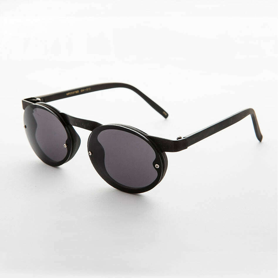 90s Oval Goth Sunglasses with Floating Brow line - Oswald