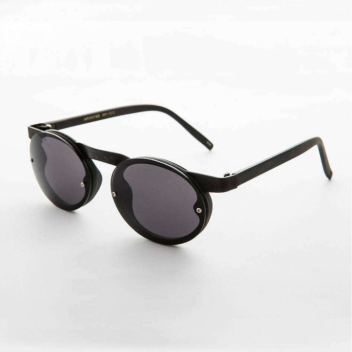 90s Oval Goth Sunglasses with Floating Brow line - Oswald