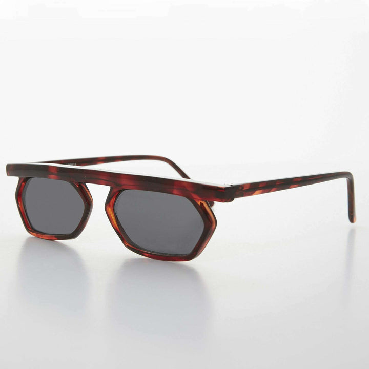 90s Vintage Polygon Flat Top Rare Sunglass - Lestor