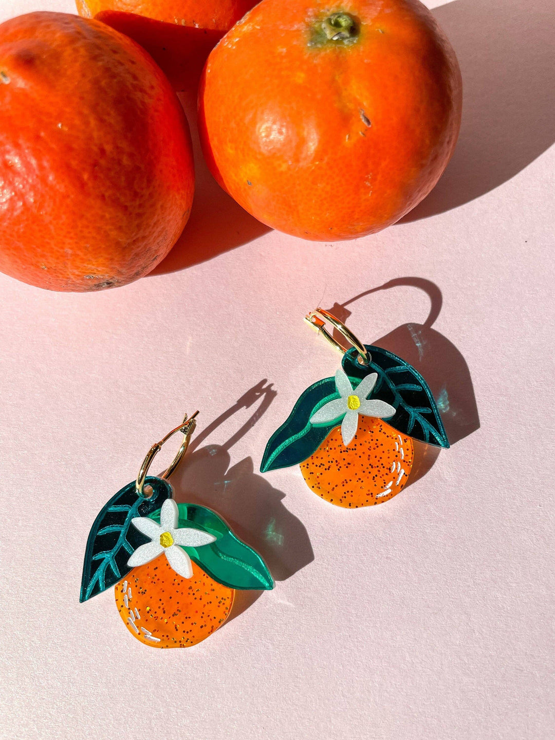 Orange Dangle Earrings