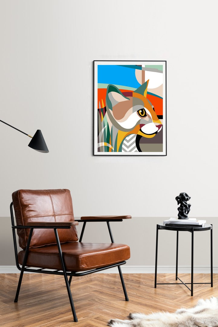 Needlepoint canvas for halfstitch without yarn Cat Art SE926.367 Seg De Paris Printed Tapestry Canvas