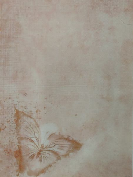 Faint Whispers Designer Printed AIDA Fabric. Canvas for embroidery with an applied background  KF-1302A