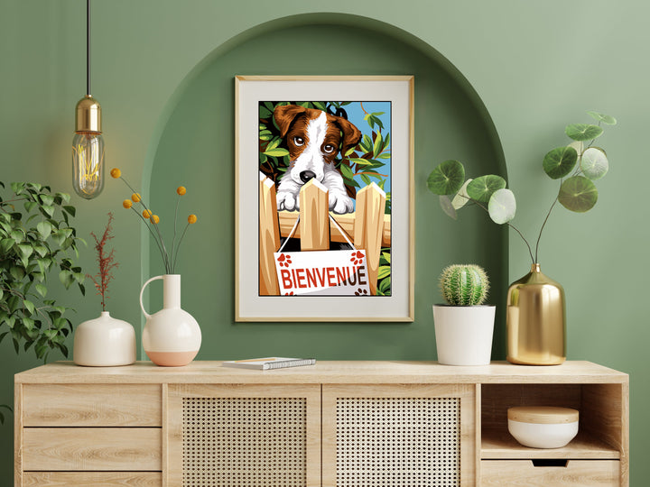 Needlepoint canvas for halfstitch without yarn Welcome SEU928.366 Seg De Paris Printed Tapestry Canvas