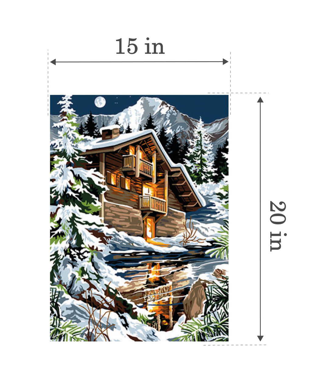 Needlepoint canvas for halfstitch without yarn Night Blue SE929.565 Seg De Paris Printed Tapestry Canvas