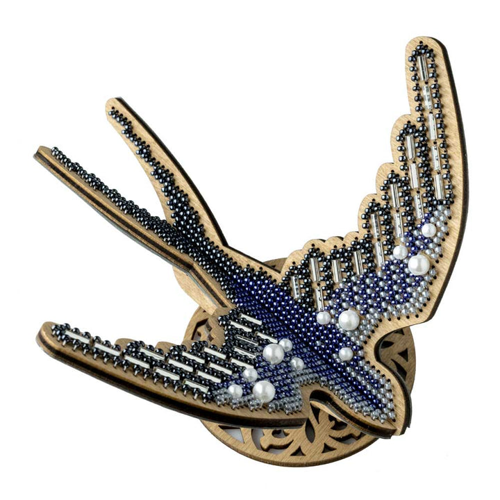 Wooden Bead Embroidery Kit – “Swallow” FLK-583