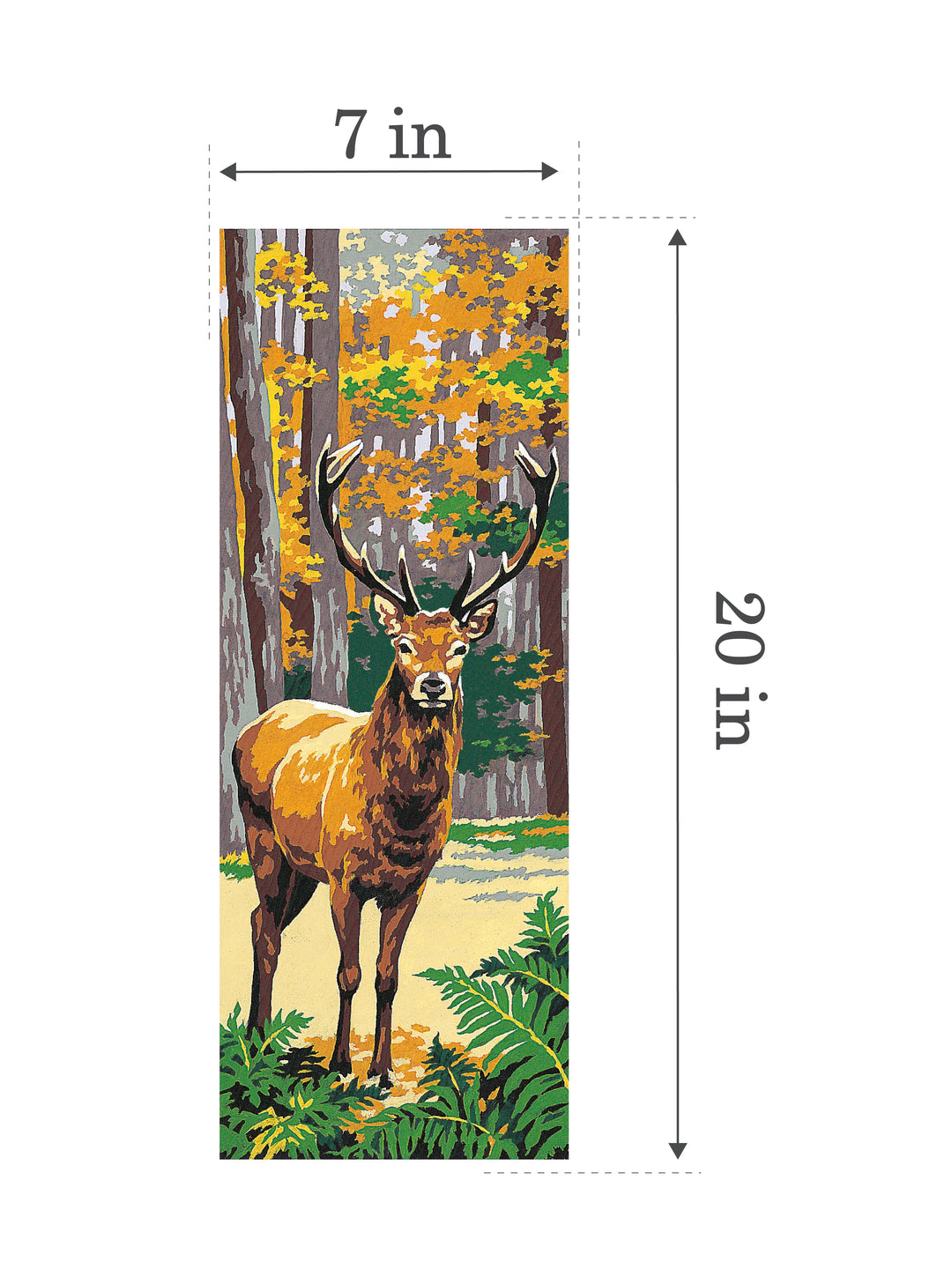 Needlepoint canvas for halfstitch without yarn Can.The Deer SE950.91 Seg De Paris Printed Tapestry Canvas
