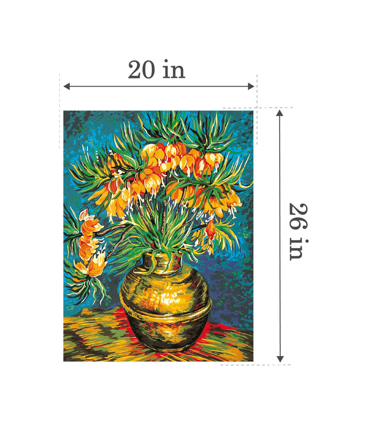 Needlepoint canvas for halfstitch without yarn Canvas The Fritillaries SE981.108 Seg De Paris Printed Tapestry Canvas