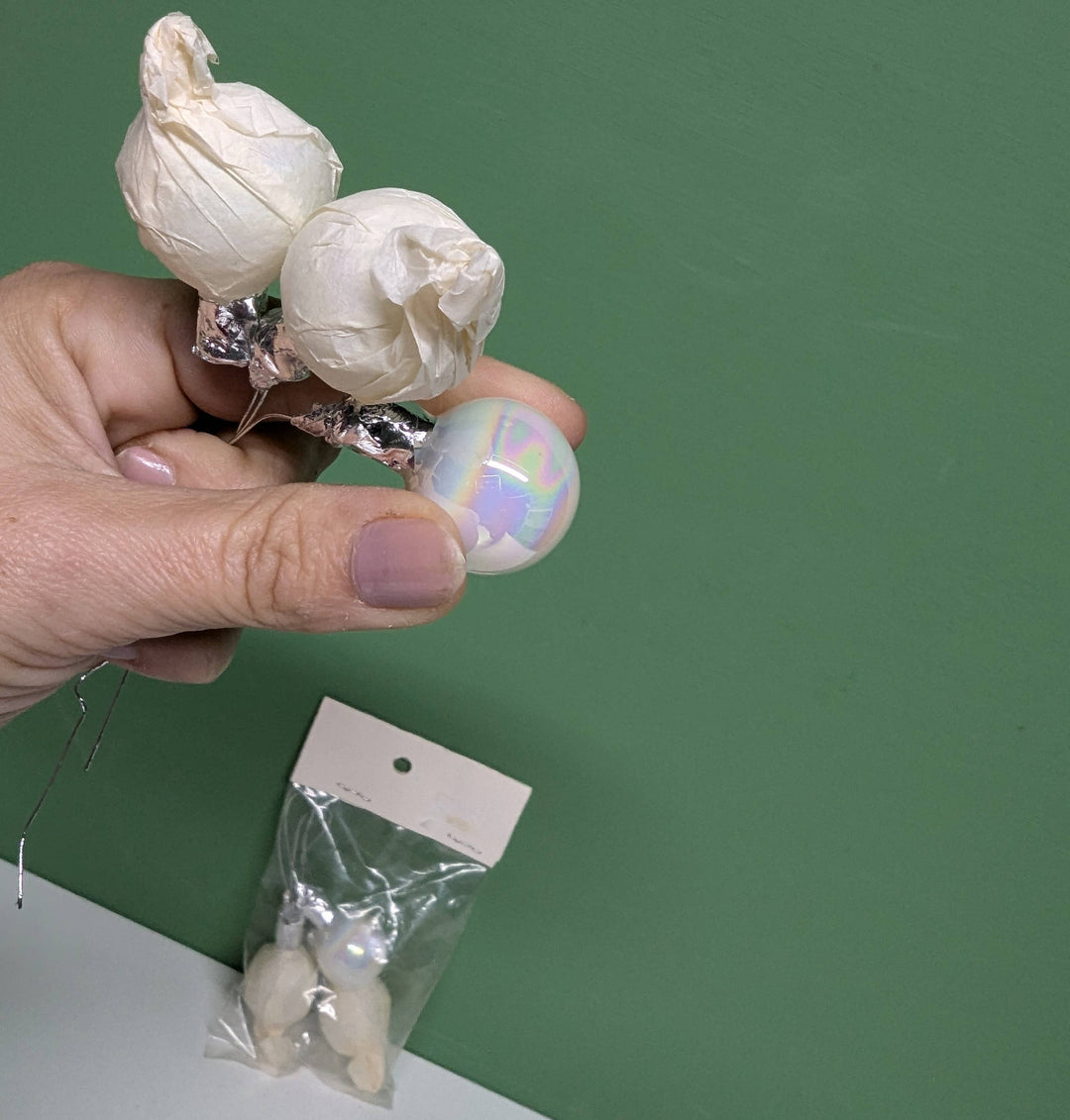 Vintage Iridescent Glass Ball Picks New Old Stock