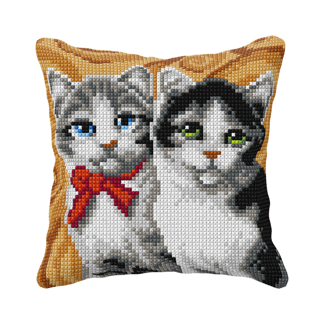 Needlepoint Cushion. Cross stitch kit  "Cats" 99053