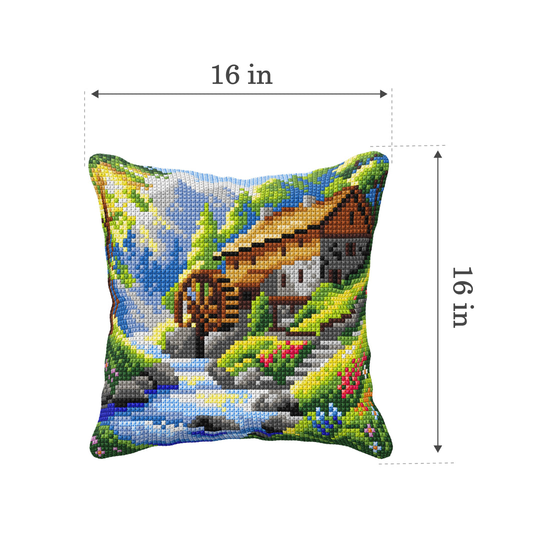 Water Mill Cushion Cross Stitch Kit by Orchidea 99121