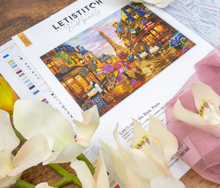 After the Rain, Paris Counted Cross Stitch Kit by Letistitch L9975