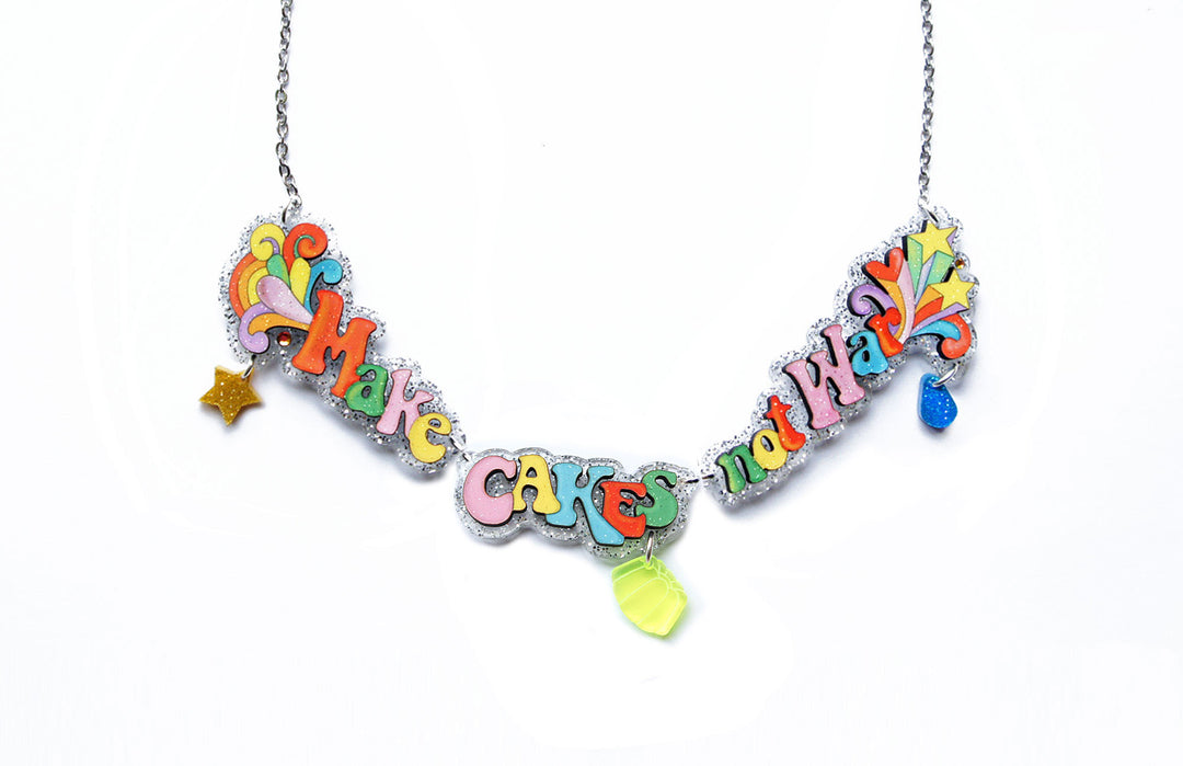 Make Coffee Not War Necklace