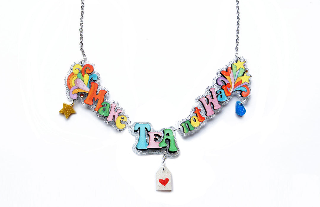 Make Cakes Not War Necklace