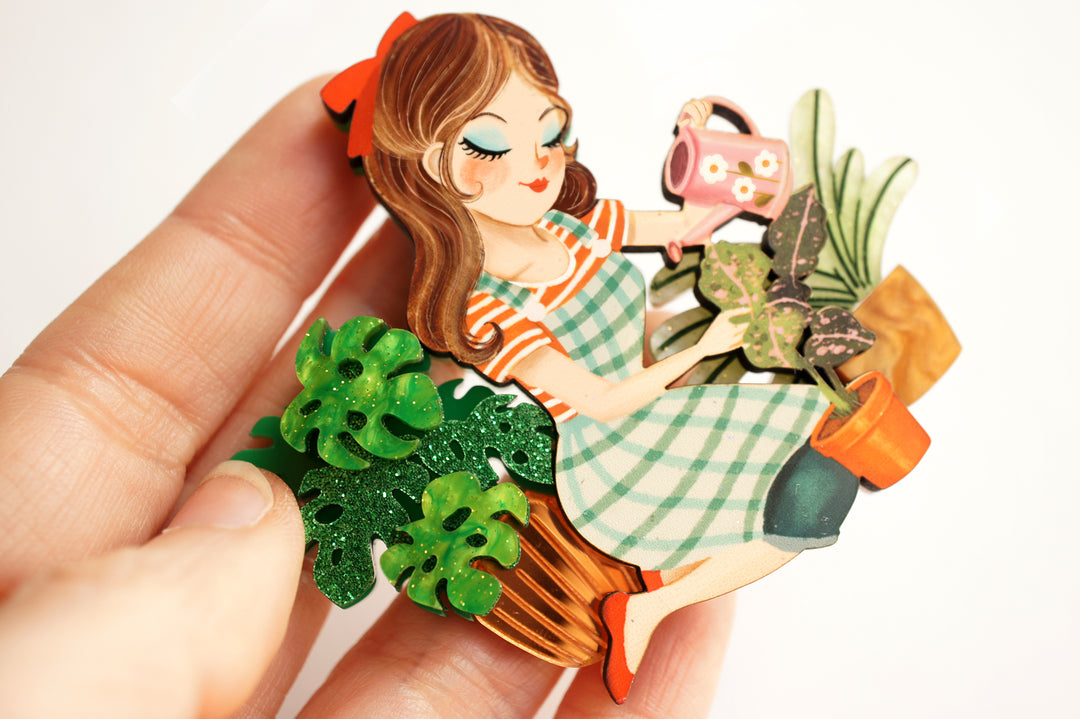 Gardener Girl Brooch by Laliblue, image 3