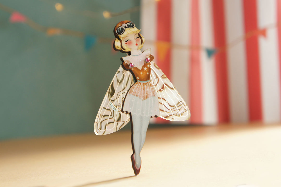 Butterfly Woman Halloween Brooch