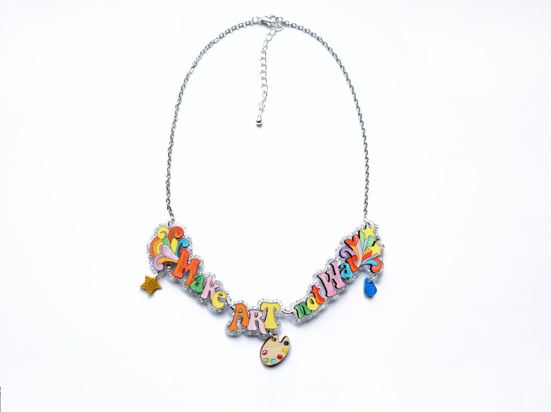 Make Music Not War Necklace