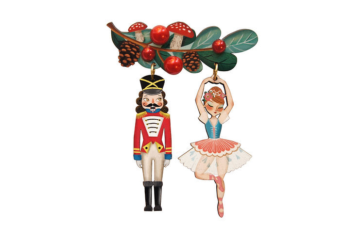 Nutcracker Couple Brooch by Laliblue