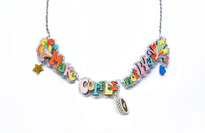 Make Music Not War Necklace