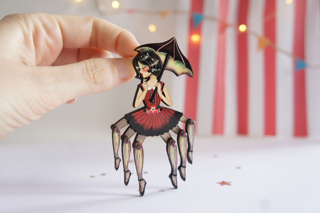 Spider Woman Halloween Brooch