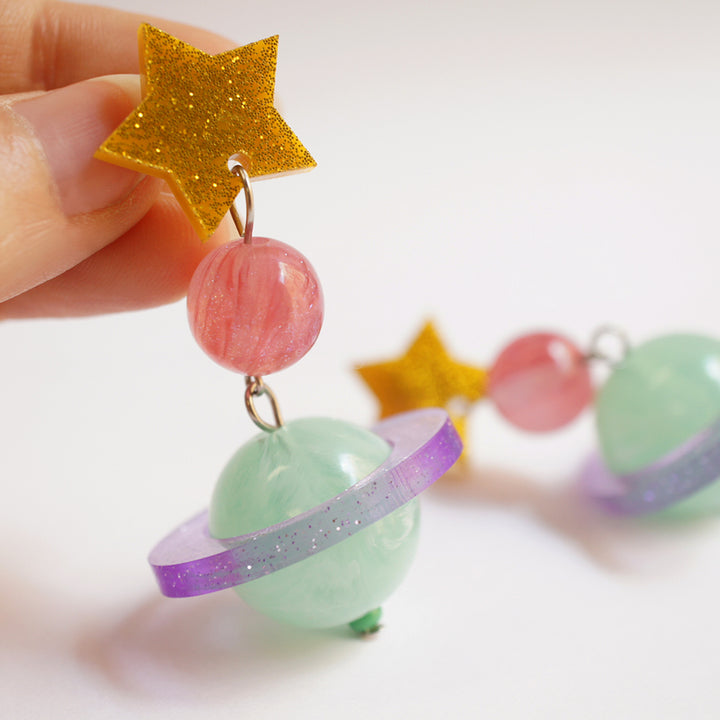 Sweet Galaxy Earrings by Laliblue | Space Adventures Collection