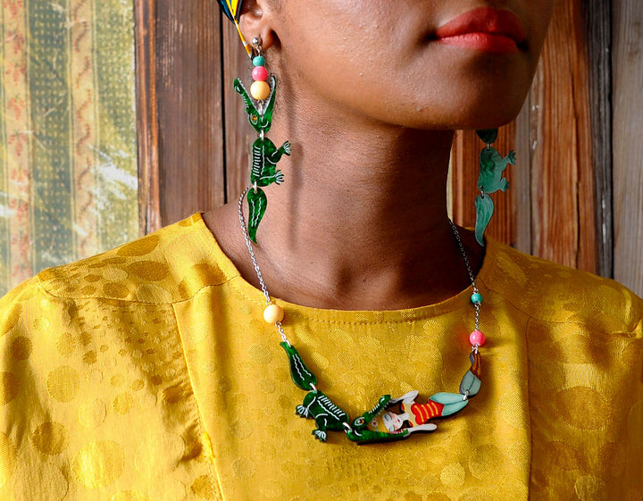 Crocodile Tamer Necklace by Laliblue
