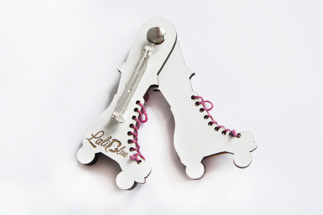 Roller Skates Brooch by Laliblue