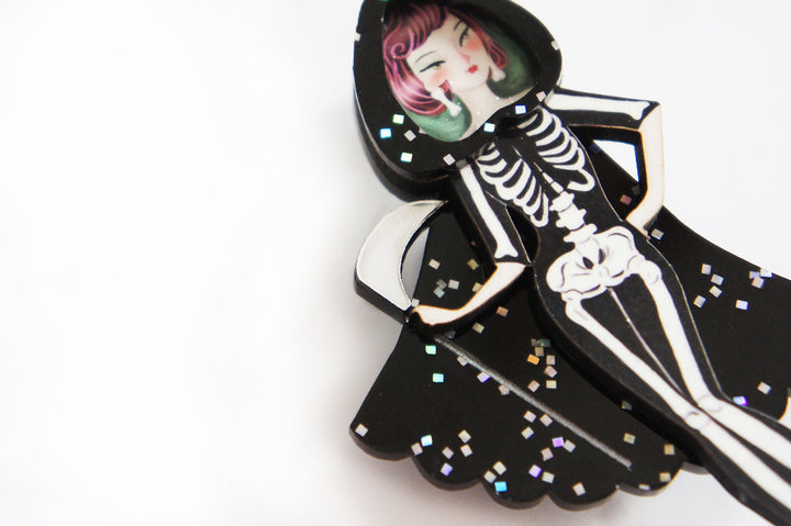 Death Girl Brooch by Laliblue