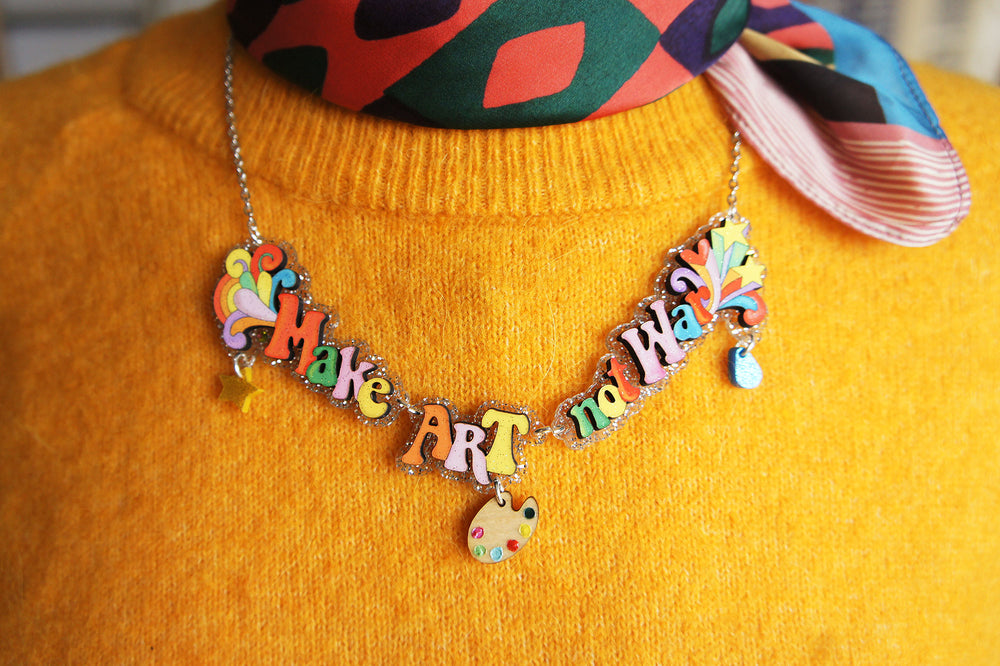 Make Art Not War Necklace